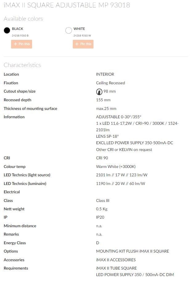 Квадратный светодиодный светильник Deltalight iMAX ARCH-00040447 - Вид №19