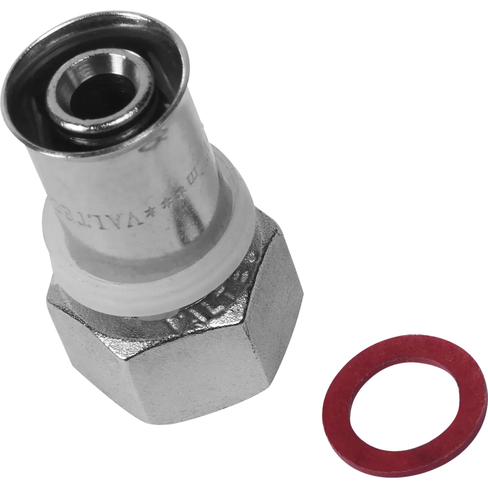 Муфта комбинированная Valtec 1/2"x16 мм ВР никелированная латунь VTM.222.N.001604 STLM-2131138 - Вид №3