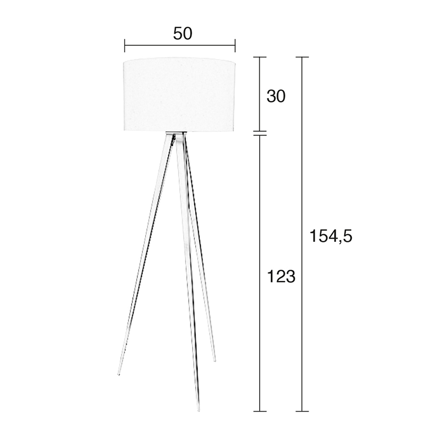 Лампа напольная Tripod Copper, белая Zuiver 5100054 - Вид №4