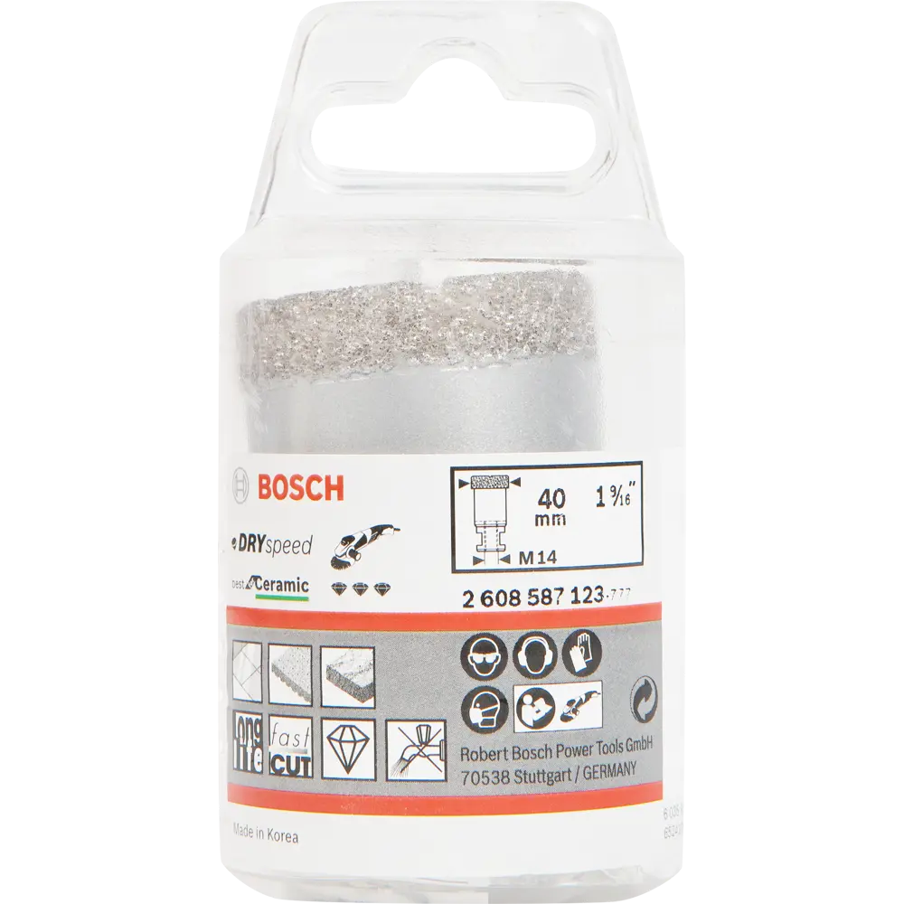 Коронка по керамике алмазная для УШМ Bosch M14 2608587123 40 мм BOSCH PROFESSIONAL STLM-2004797 - Вид №2