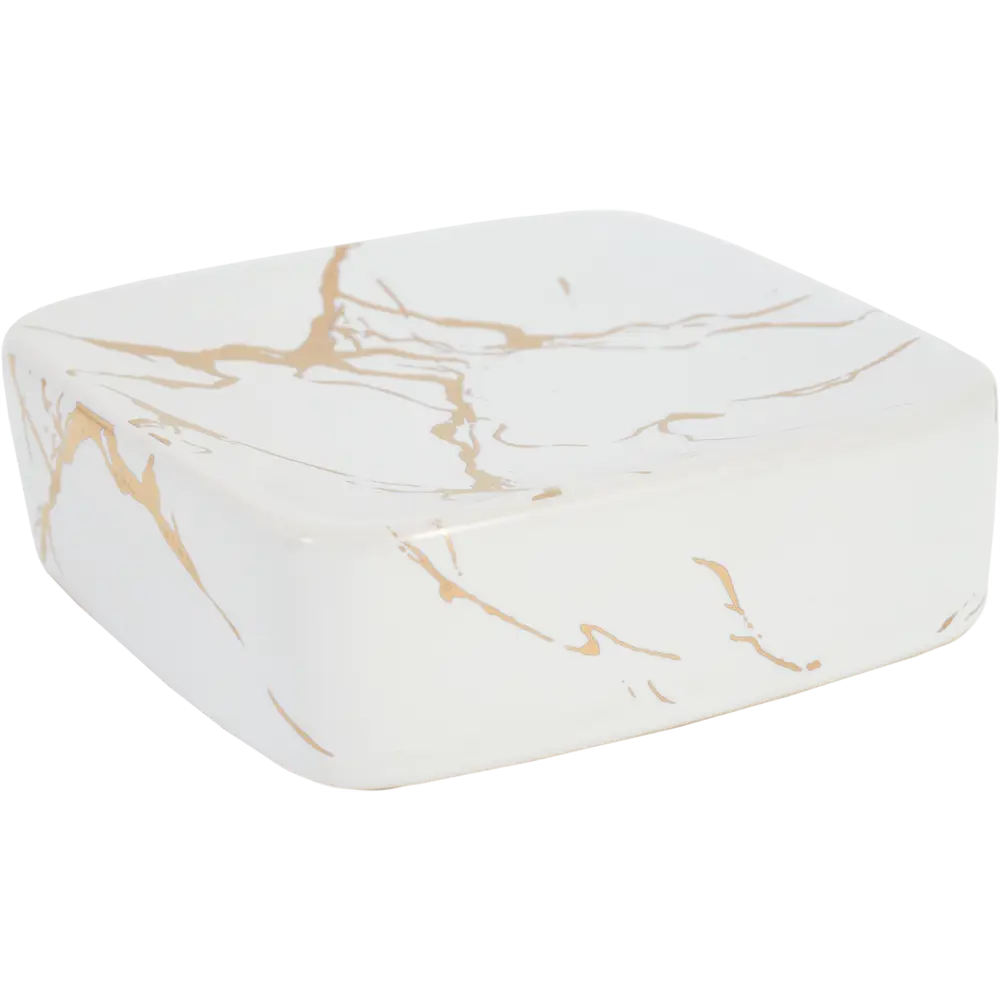 Мыльница Vidage Marmo Dorato керамика цвет белый STLM-2028565