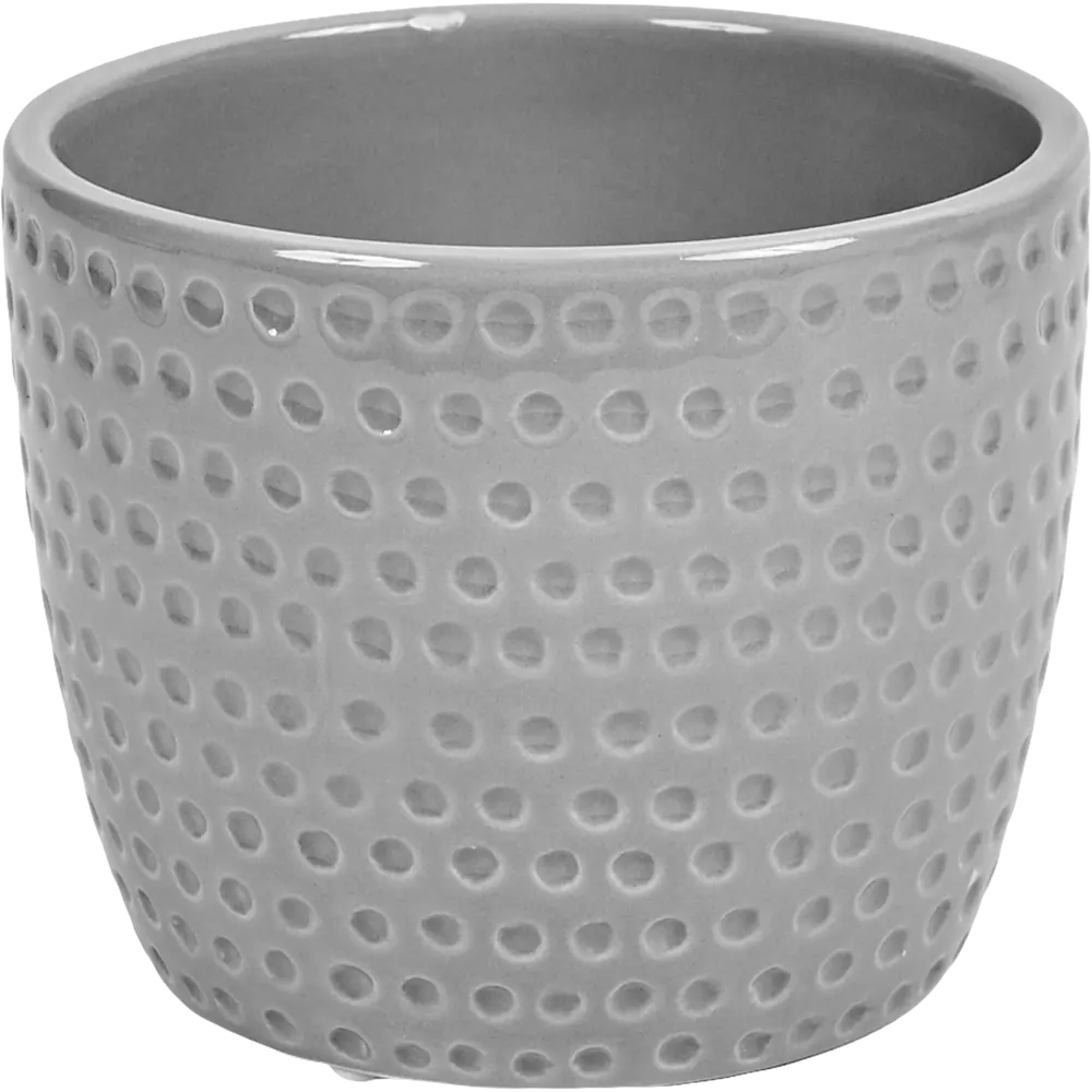 Кашпо для цветов ø12 h9.7 см v1.09 л керамика графитовый GARDEN SHOW STLM-2077308