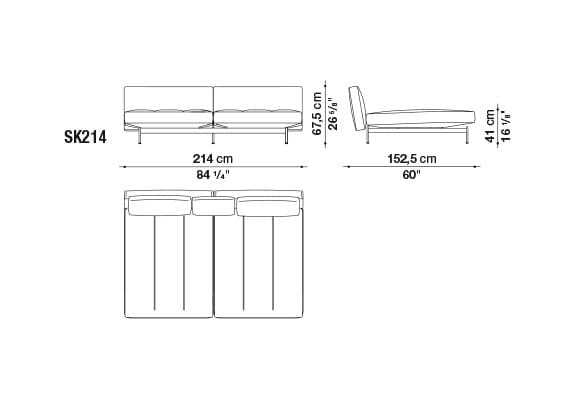 Секционный диван из ткани B&B Italia SAKé ARCH-00142615 - Вид №18