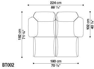 B&B Italia Outdoor Модульный угловой диван из ткани Butterfly sun-id-1421119 - Вид №7