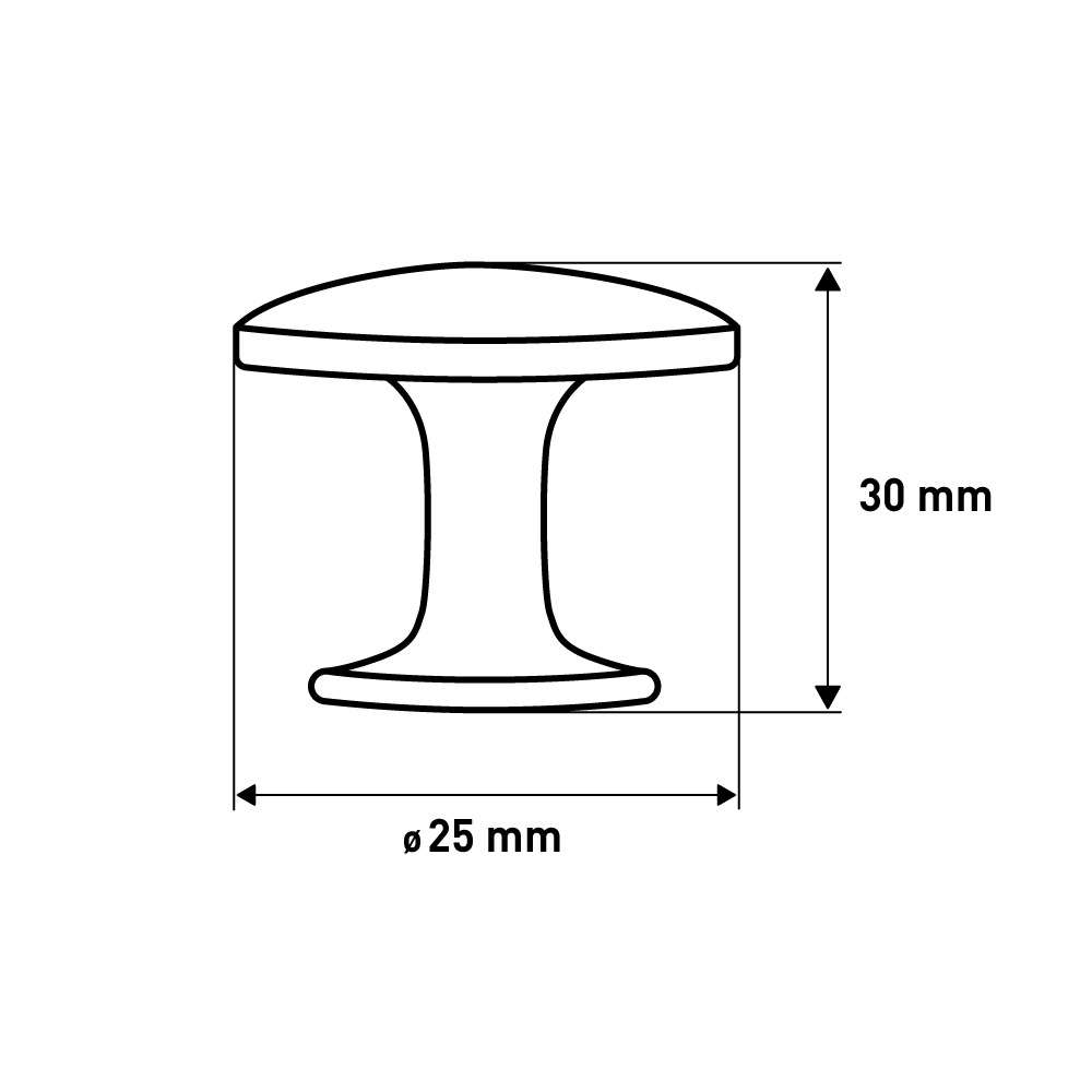 Мебельная ручка  Кноб, 25x25x20 мм, бронза LJPS0164 Public Steel Россия  - Вид №5