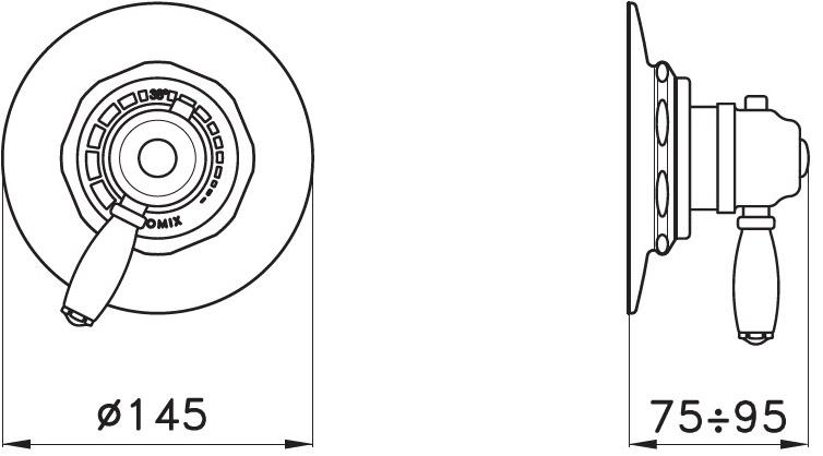 RUBINETTERIE STELLA Термостатический смеситель для душа Italica It06010 - Вид №1