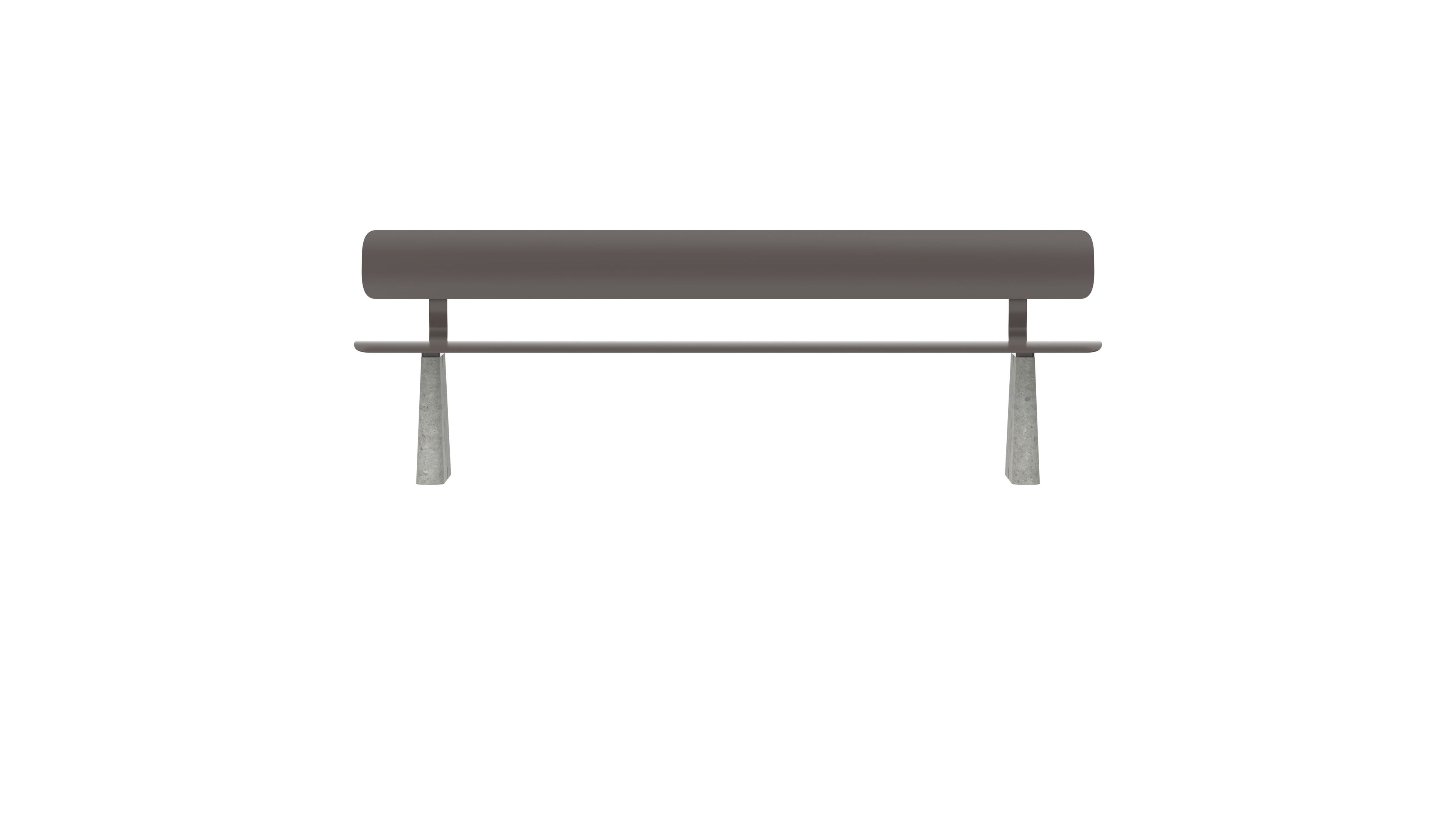 Стальная скамья с порошковым покрытием со спинкой FUNCTIONALS BEN ARCH-00041367 - Вид №32