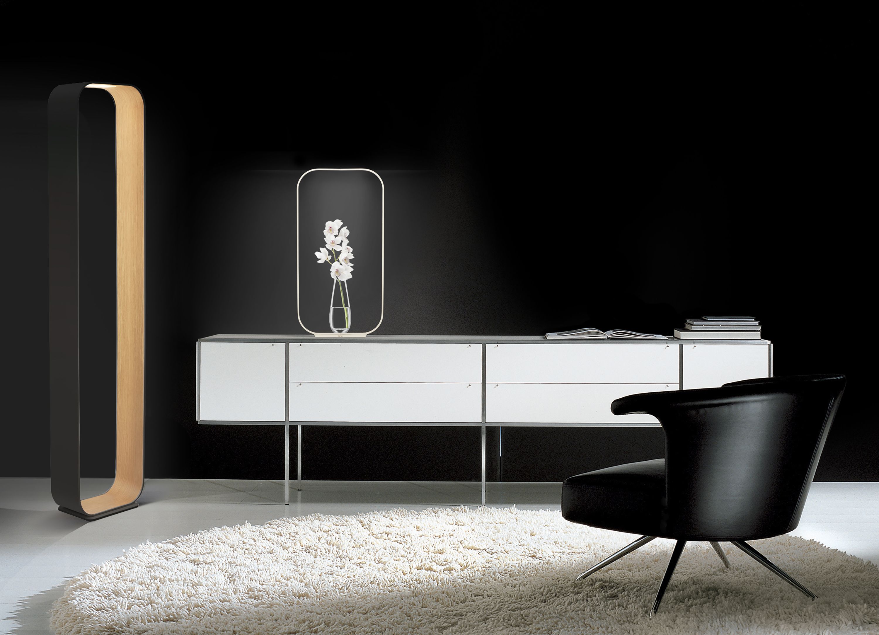 Алюминиевая и деревянная светодиодная настольная лампа с USB-зарядкой Pablo Designs Contour ARCH-00088024 - Вид №3
