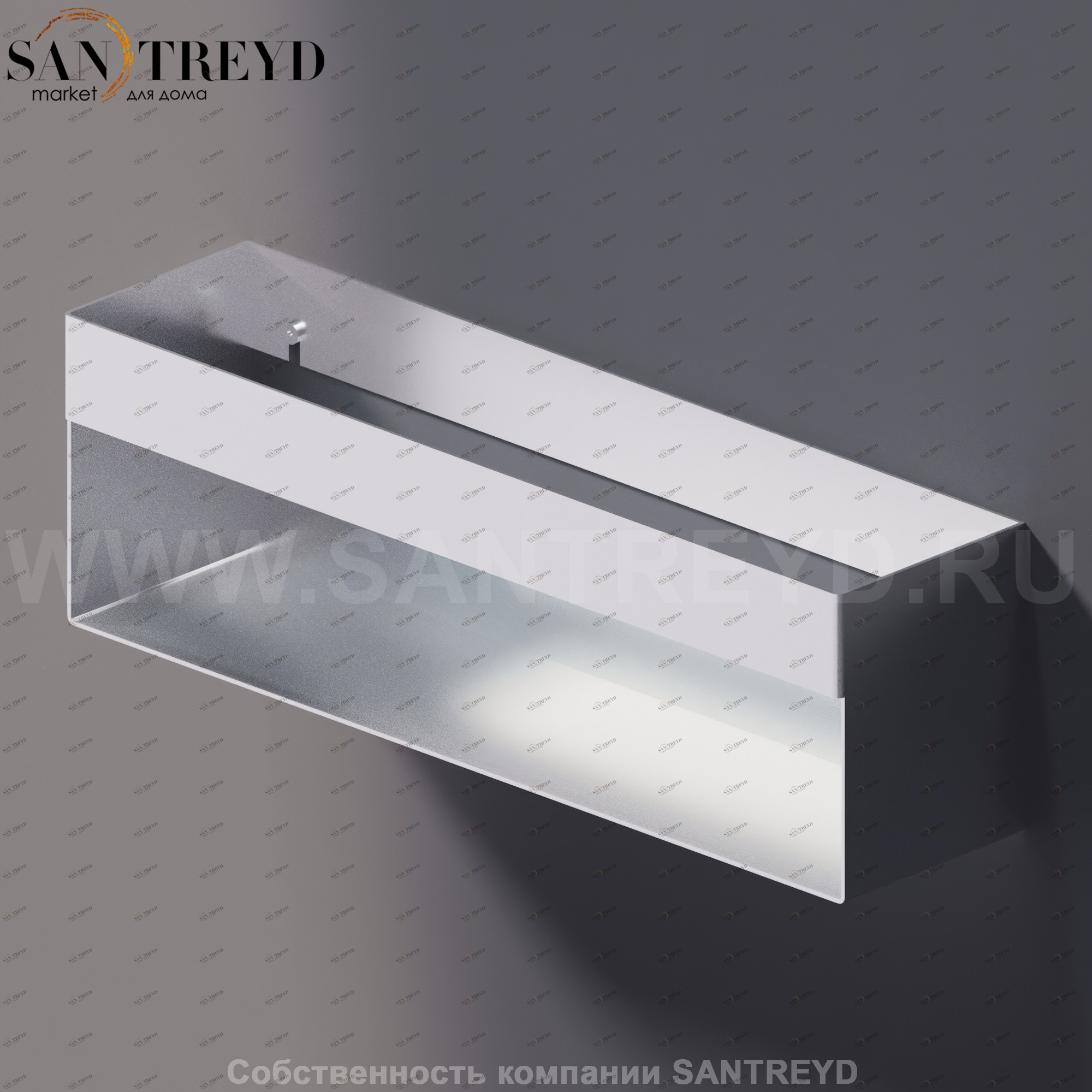 Agape 369 Базовый опорный элемент с полкой 48 см хромированный сатин A369206SP