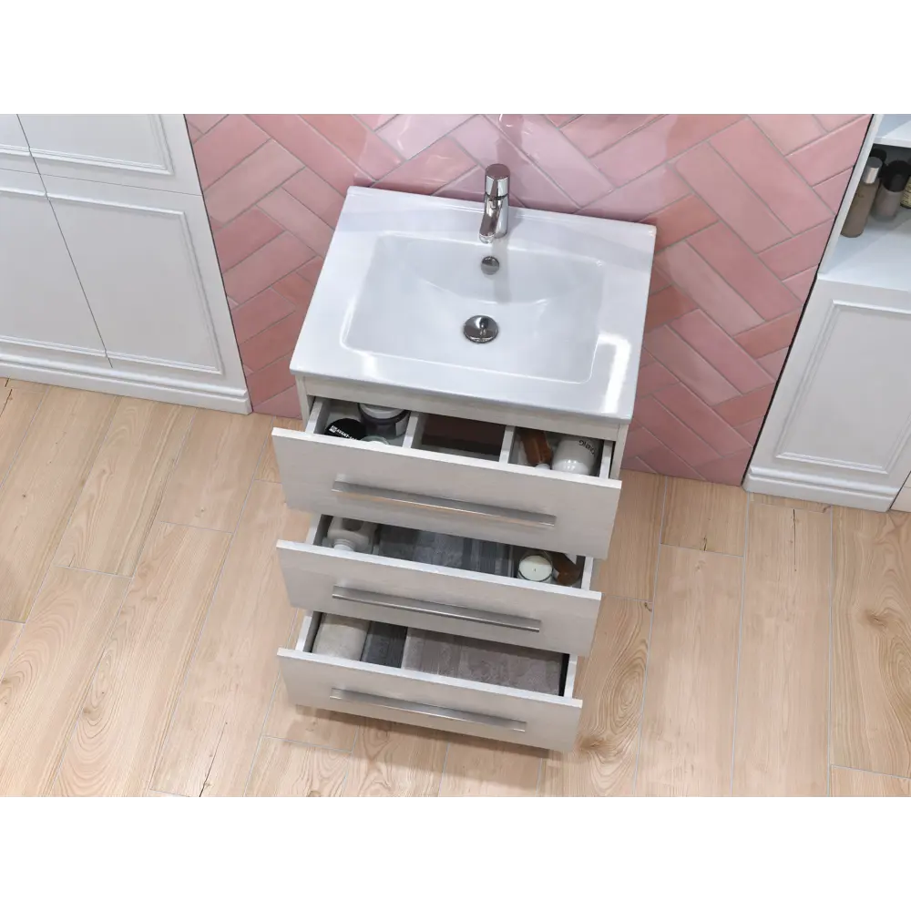 Тумба под раковину напольная Vigo Yuma 60 см цвет ясень анкор STLM-2144419 - Вид №8