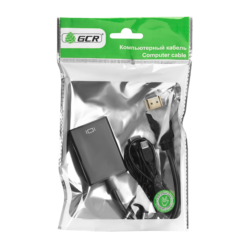 GCR-HD2VGA3 мультимедиа professional конвертер-переходник hdmi > vga +audio + micro usb для доп.питания, Greenconnect Santreyd  - Вид №4
