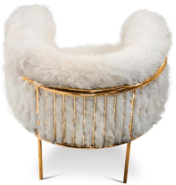 Scarlet Splendour Кресло обитое мехом Snow white sun-id-1469014 - Вид №2