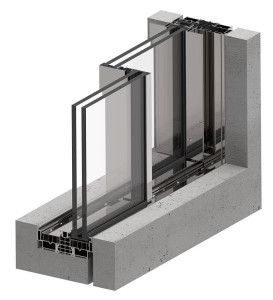 Стальное раздвижное окно