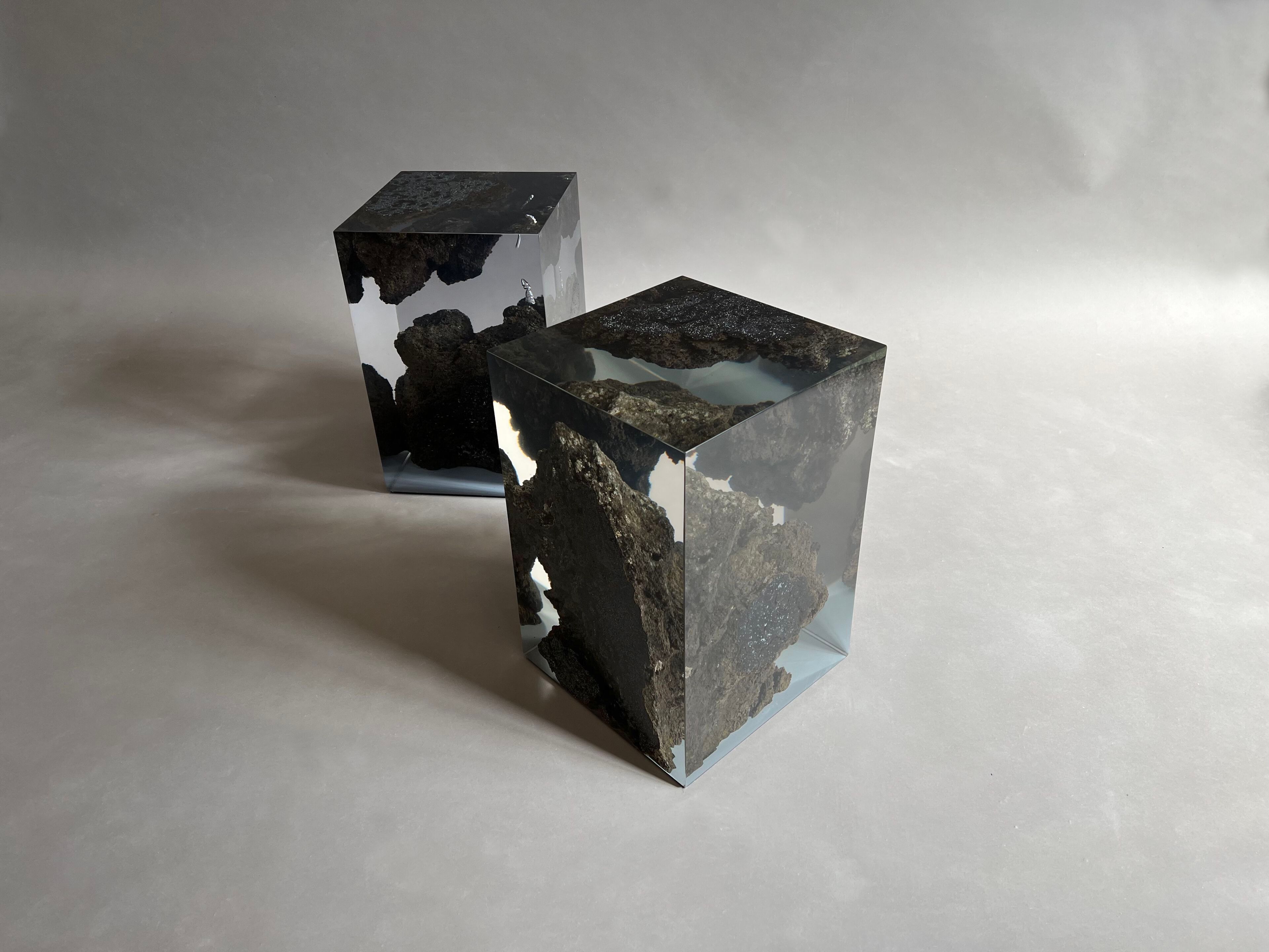 Журнальный столик / табурет из лавового камня и смолы alcarol Geomorphic 2023 ARCH-00118545 - Вид №2