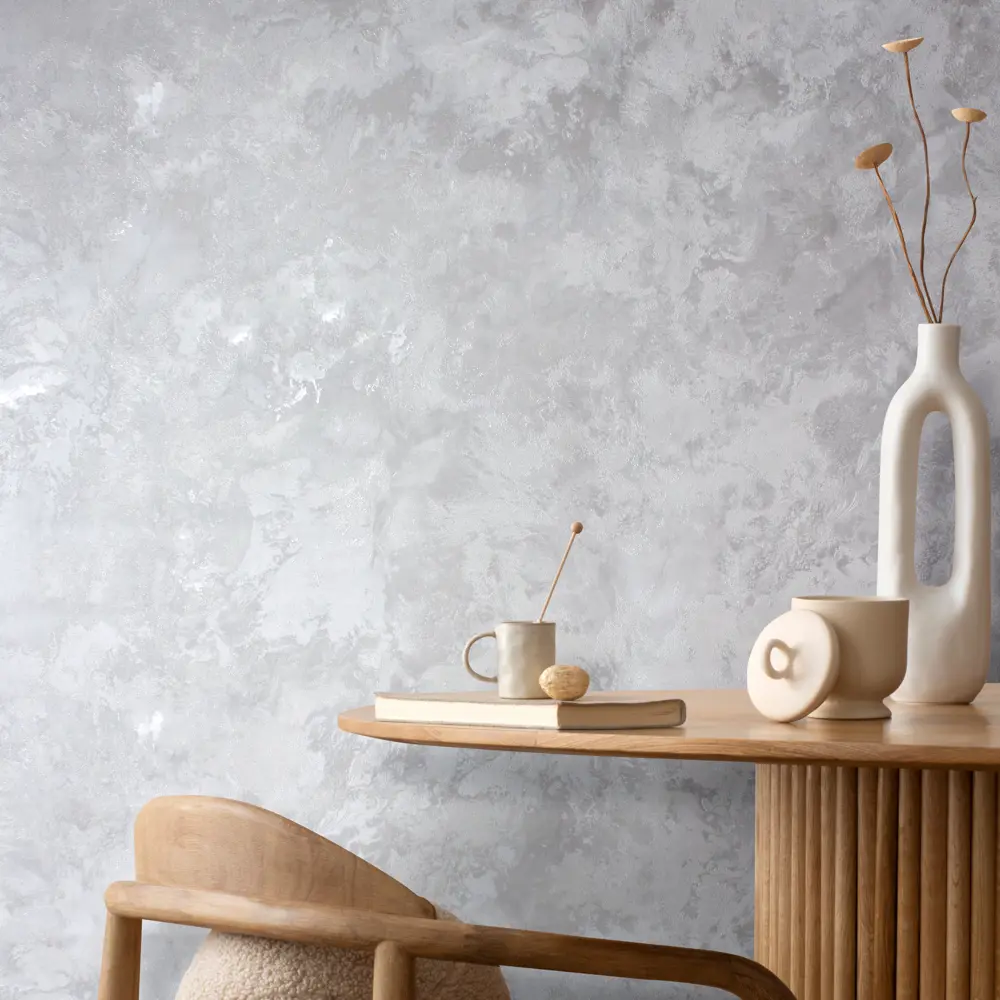 Victoria Stenova Odyssey - серые флизелиновые обои для стильного интерьера 89374624 STLM-0833294 - Вид №3