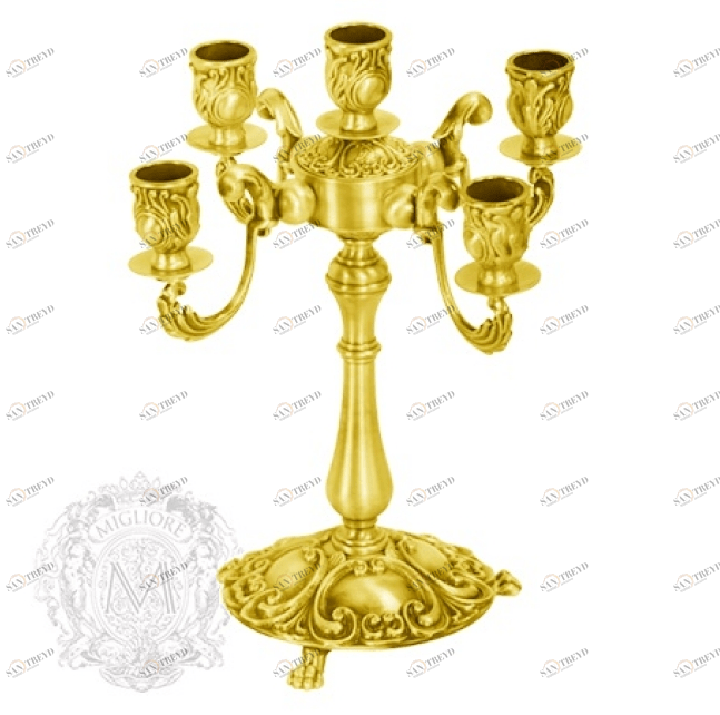 Канделябр на 5 свеч MIGLIORE Complementi ML.COM-50.155.DO, цвет золото 