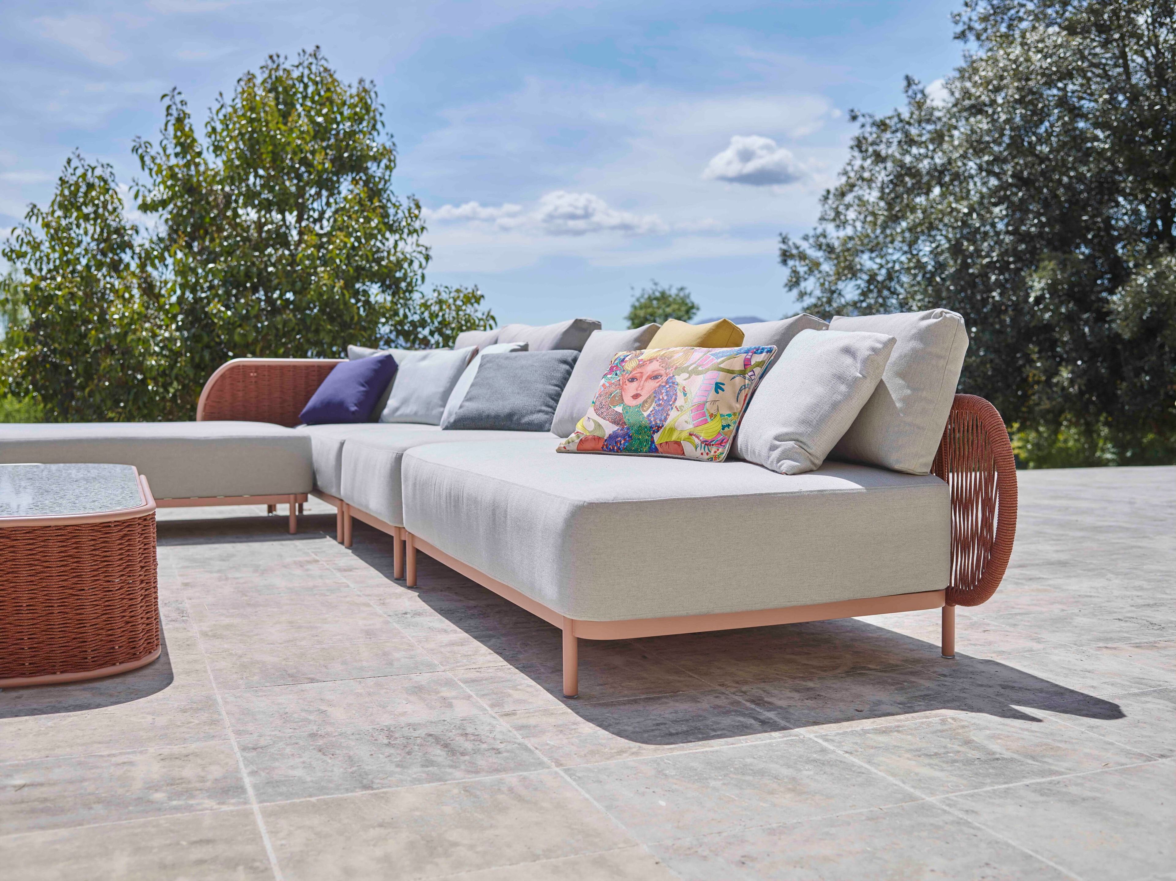 2-местный алюминиевый и Sunbrella® садовый диван YAAZ Ova ARCH-00035718 - Вид №8