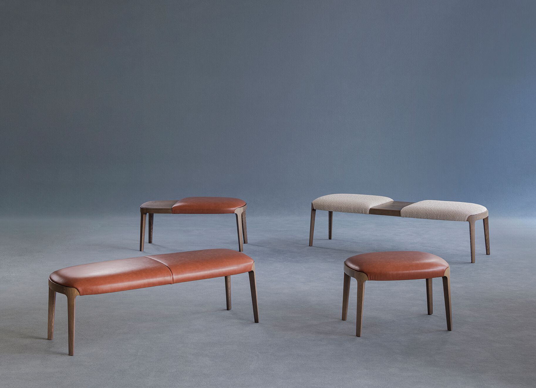 Кожаная мягкая скамья Potocco ARCH-00035712 - Вид №1