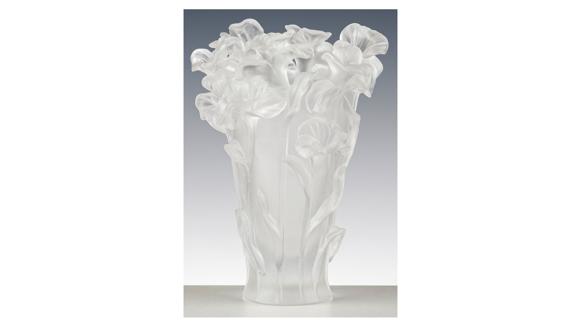 10636384 Cristal de Paris Ваза Cristal de Paris "Фиалки" 19см (сатин) Хрусталь  - Вид №1