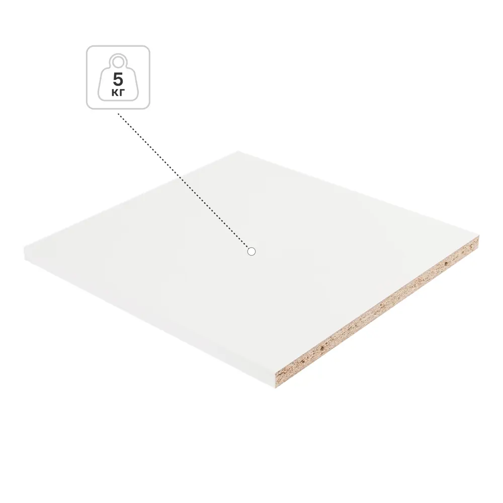 Полка для стеллажа KONSENSA Руан 32.7x31.5 см ЛДСП цвет белый STLM-2063101 - Вид №3
