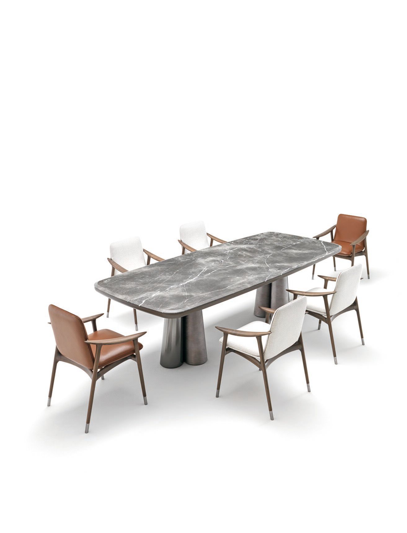 Кожаный мягкий стул с подлокотниками CEPPI Evergreen ARCH-00083145 - Вид №3