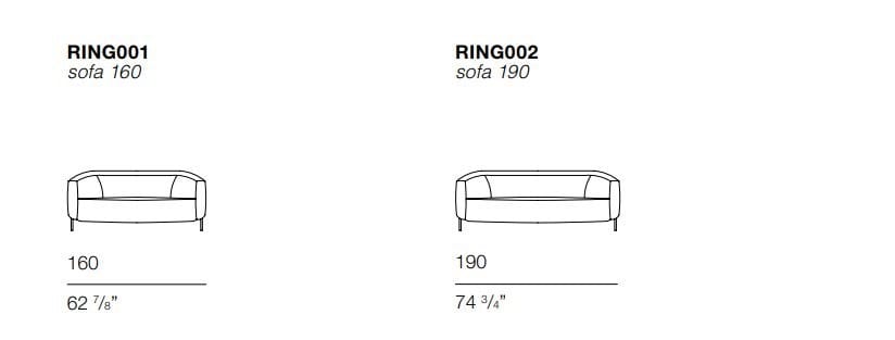 2-местный тканевый диван BODEMA Ring ARCH-00037346 - Вид №3