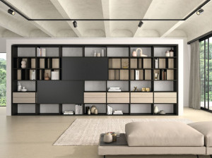 Книжный шкаф с ящиками