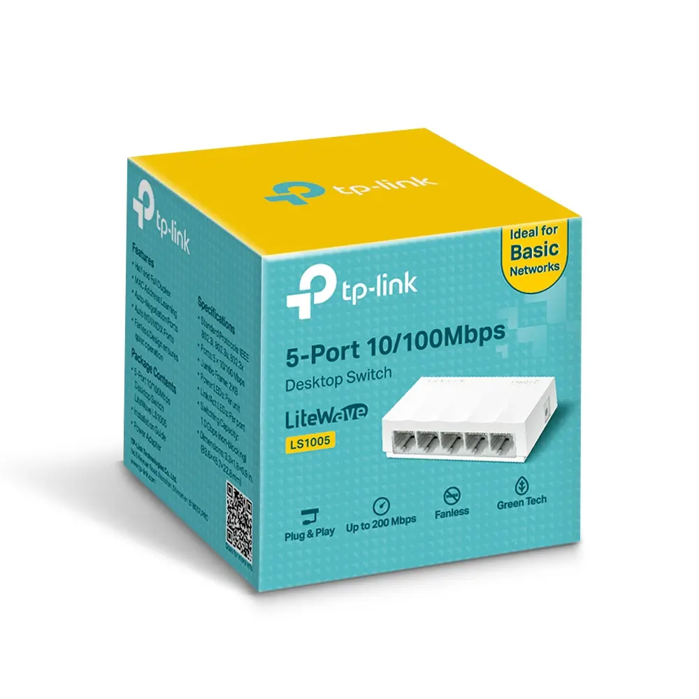 Коммутатор TP-Link LS1005 100 Мбит/с TP LINK STLM-2145391 - Вид №4