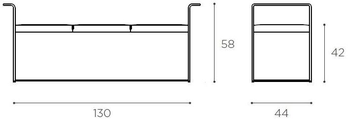 EPÒNIMO Скамейка из окрашенной стали и кожи New outline Ol003  - Вид №6