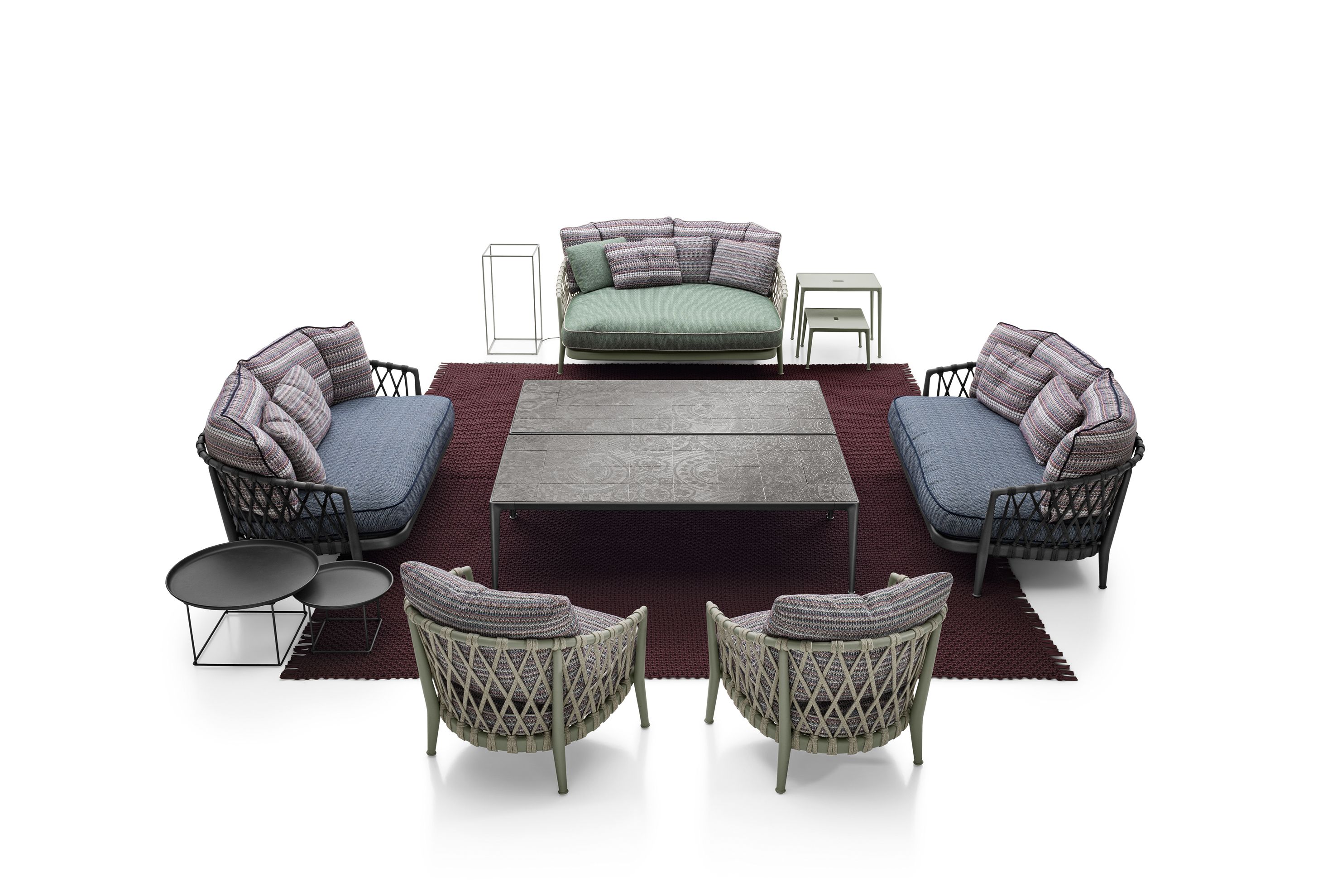 Тканевое садовое кресло с подлокотниками B&B Italia Outdoor Erica ' 19 ARCH-00116833 - Вид №2