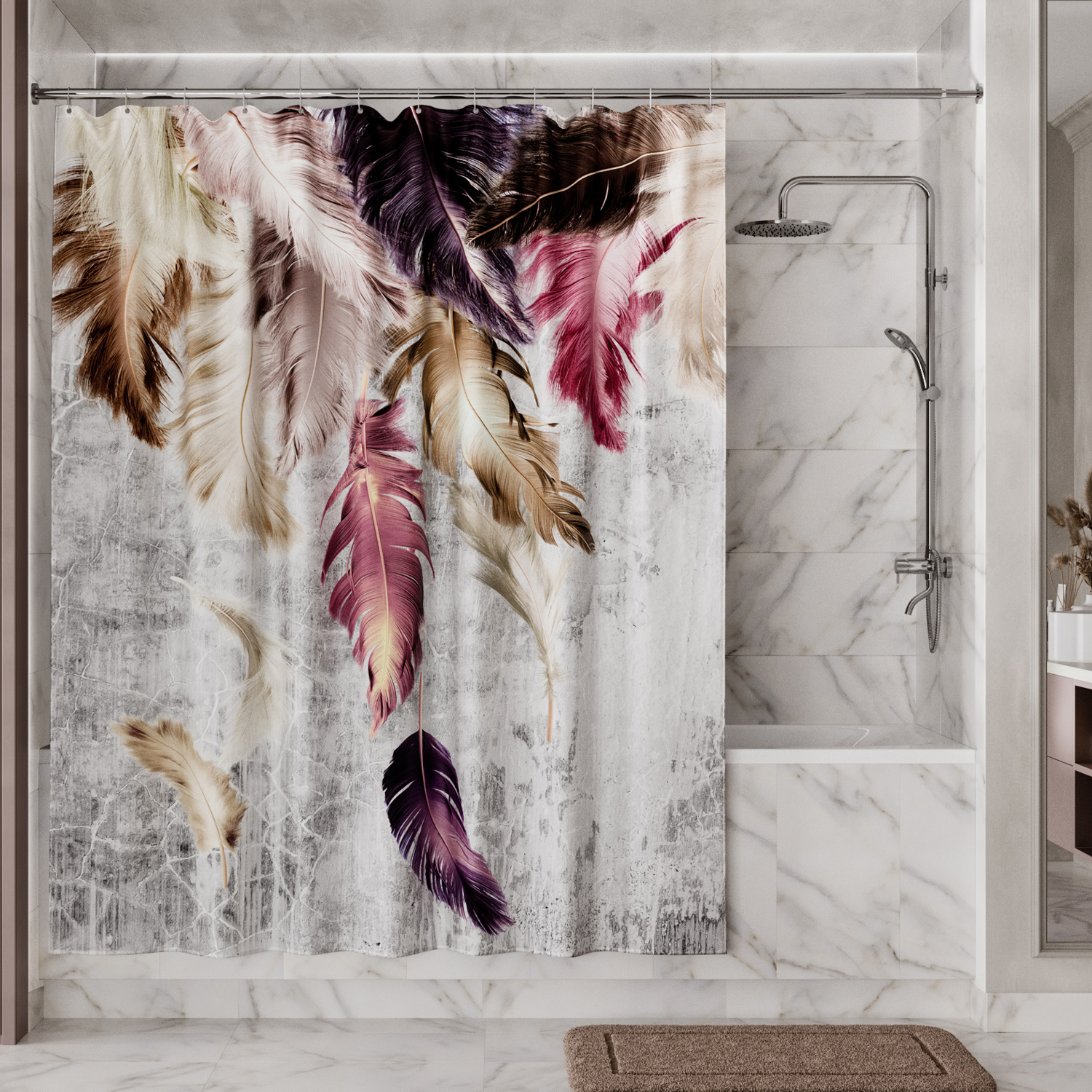 SC-57103 Скоро в продаже! Rossel Шторка для ванной WasserKRAFT 