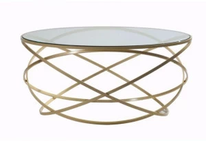 Roche Bobois Круглый журнальный столик из стали и стекла