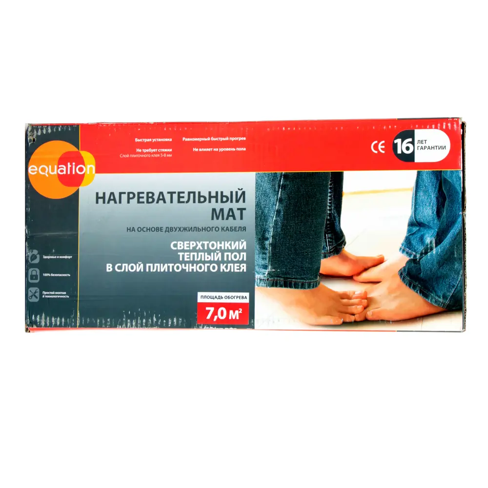 Нагревательный мат для теплого пола Equation 7 м², 980 Вт STLM-2009365 - Вид №1