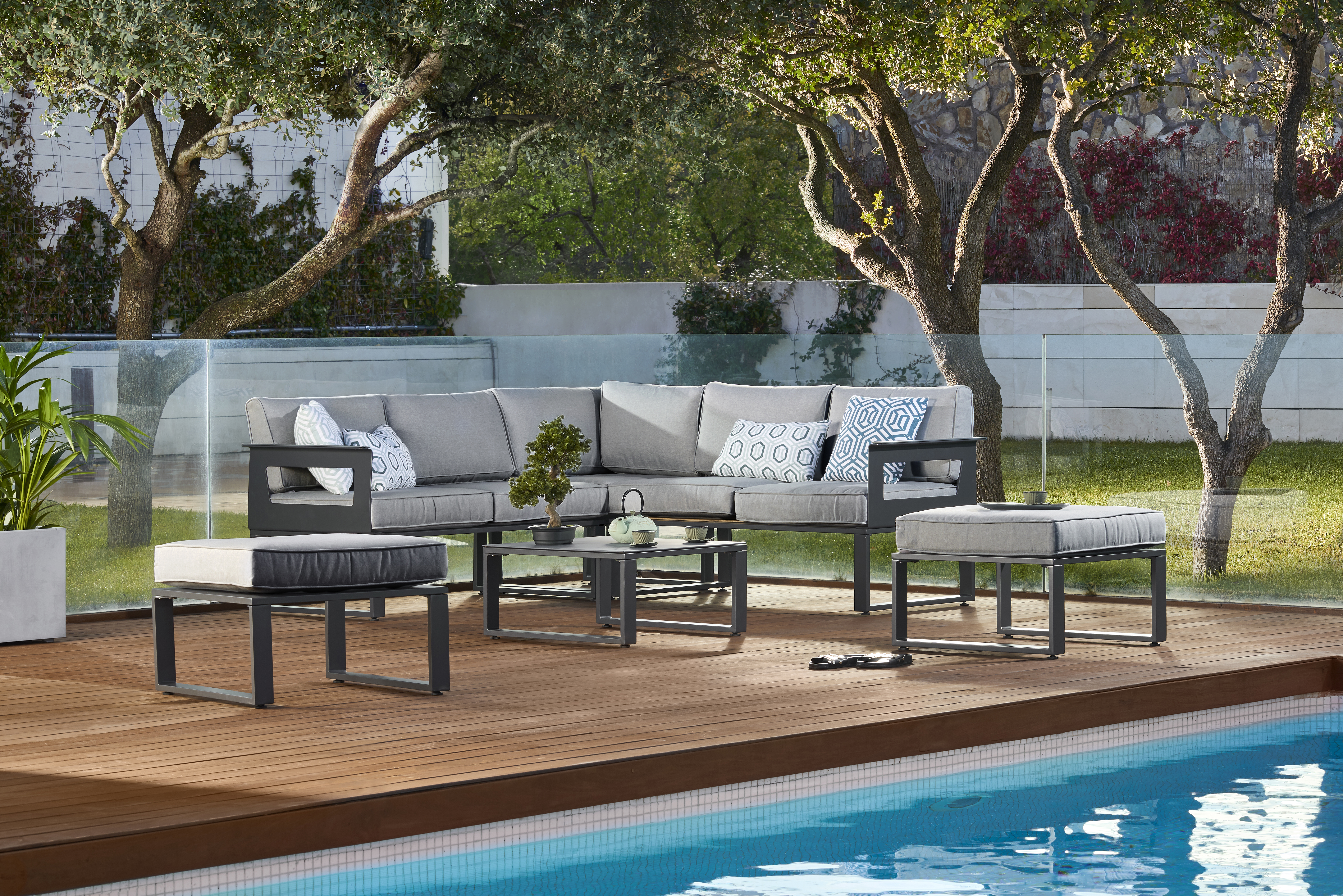 NATERIAL Odyssea - Садовый комплект с 7 местами и стеклянным столом 87082121 STLM-0073139 - Вид №11