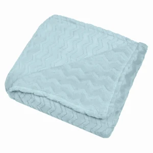 Плед Зигзаг 200x220 см фланель цвет ментол 89449305 STLM-2143925