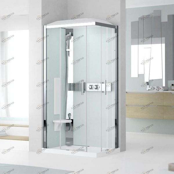 Novellini. Душевая кабина 100x80 A100x80 STANDARD с низким душевым поддоном и крышей GLAX 3 GL3A100SMT1KGL3A100DMT1K