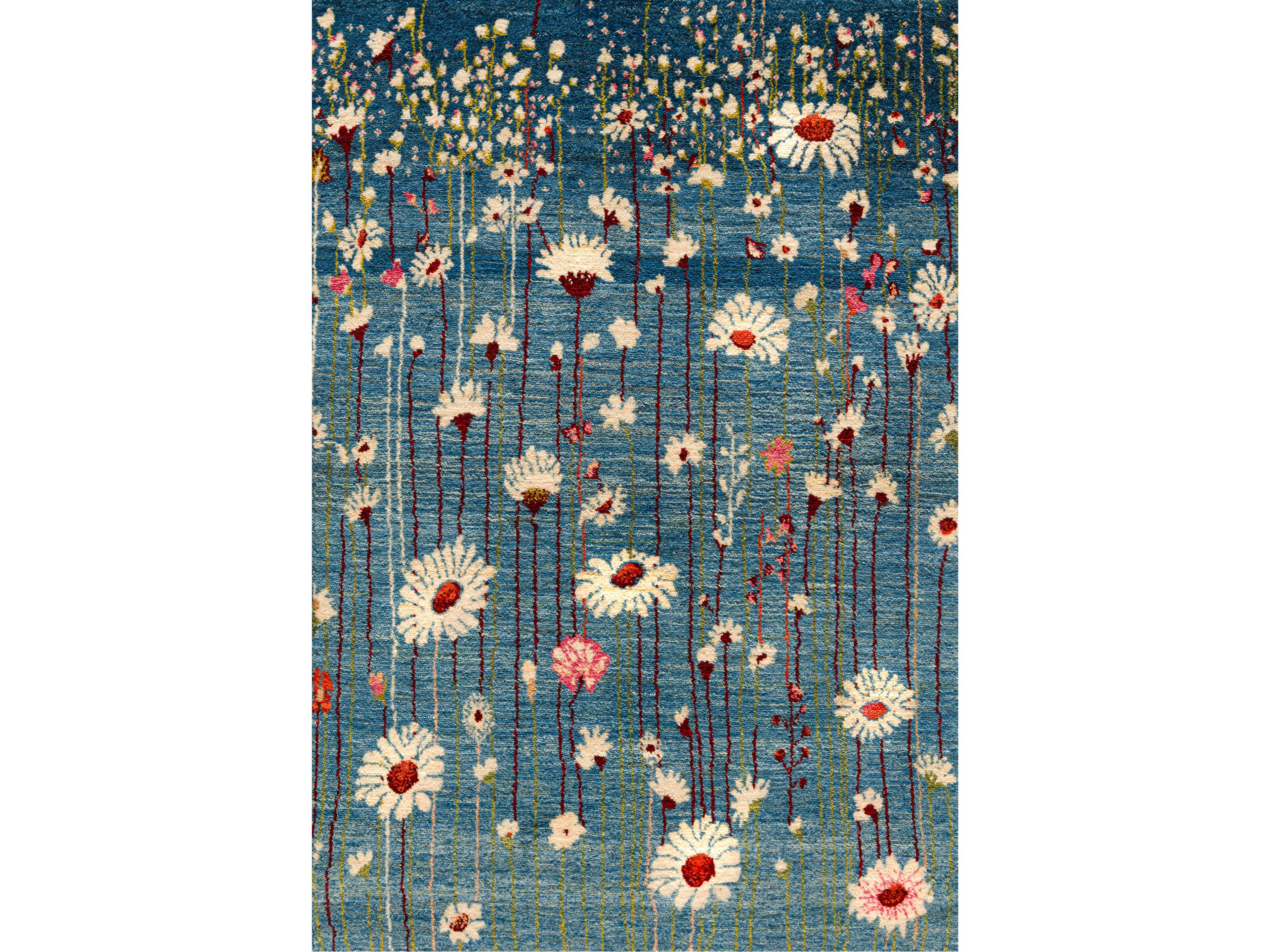 Прямоугольный шерстяной цветочный ковер Zollanvari Flower Meadow ARCH-00048052 - Вид №1