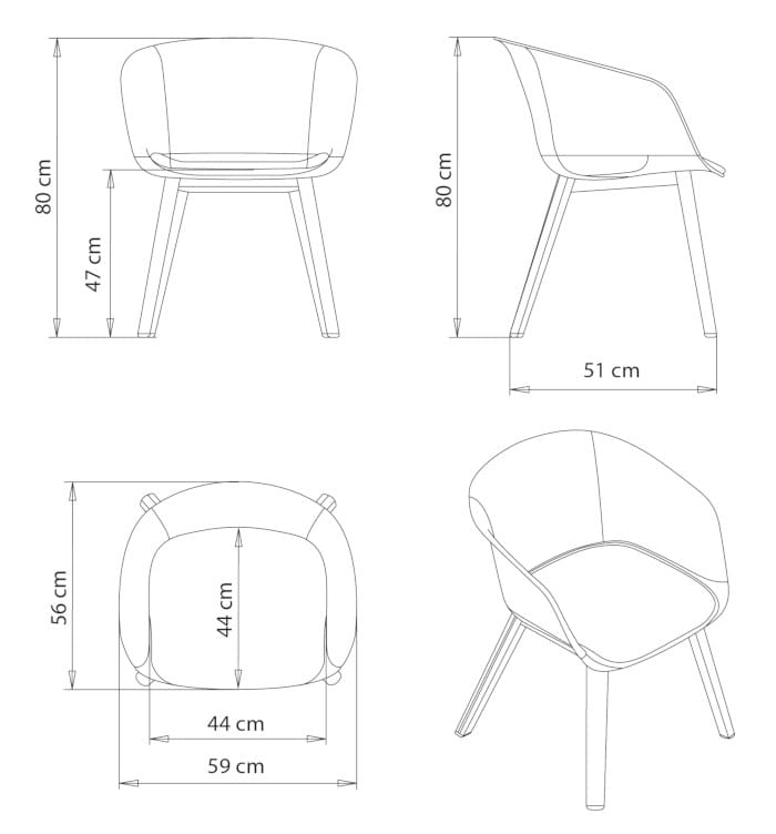 Стул из полипропилена с мягким сиденьем Et al Dunk ARCH-00054829 - Вид №3