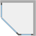 Душевое ограждение Ambassador Diamond 12011112R (1000x1000x2000), 1 место - Вид №8