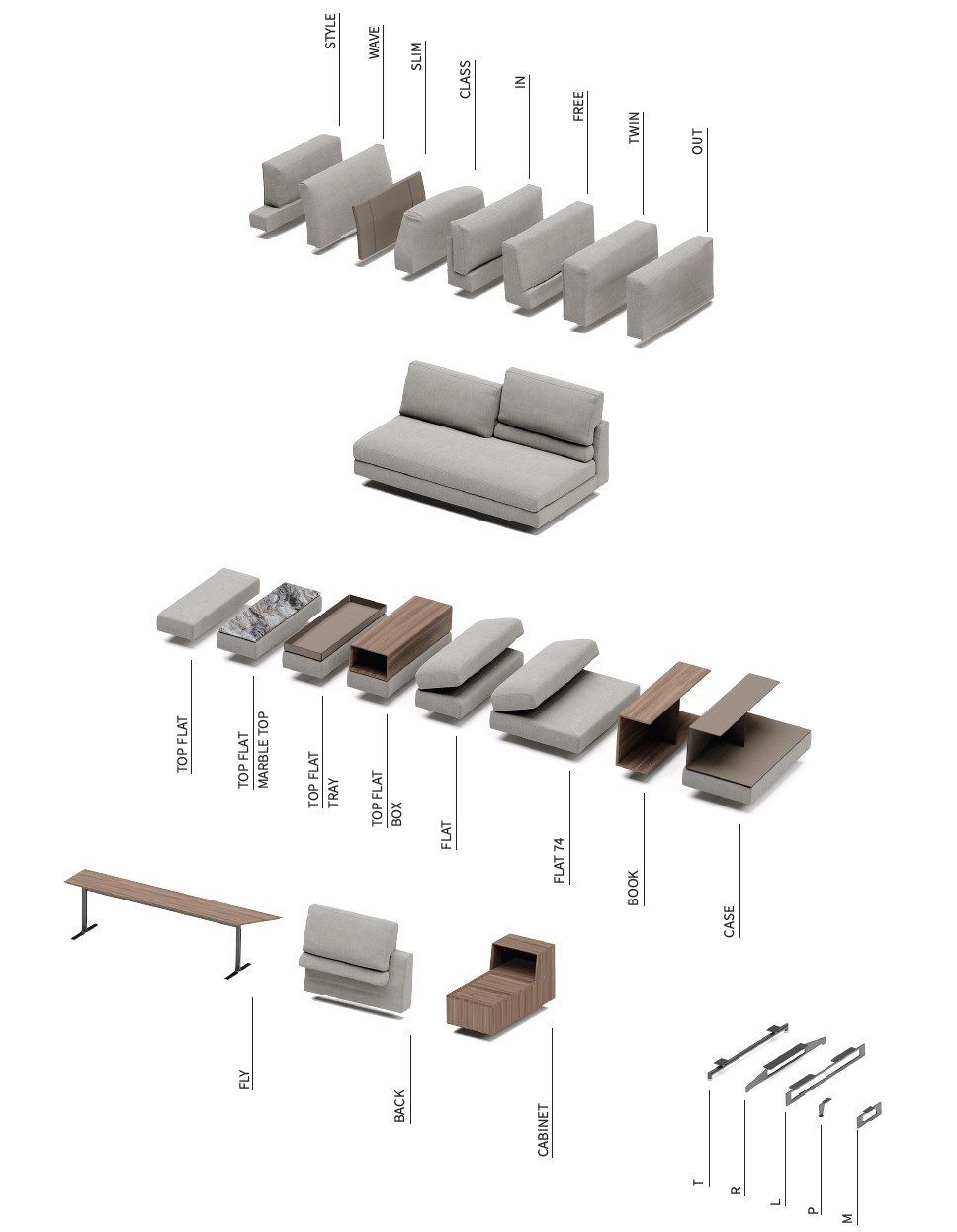 5-местный съемный тканевый диван Frigerio Davis ARCH-00151408 - Вид №17