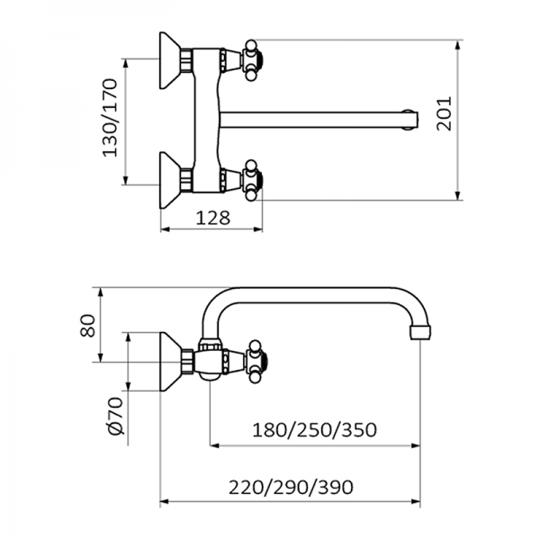 80951809 BASIC/PREMIUM 1866 моноблочный раковина 15 Старая Латунь GRB MIXERS  - Вид №1