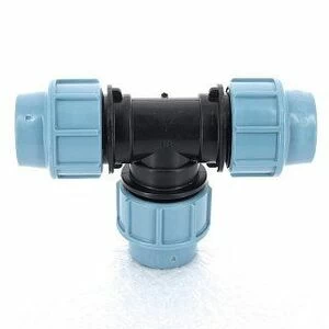 Тройник 63 обжим для труб ПНД UNIDELTA