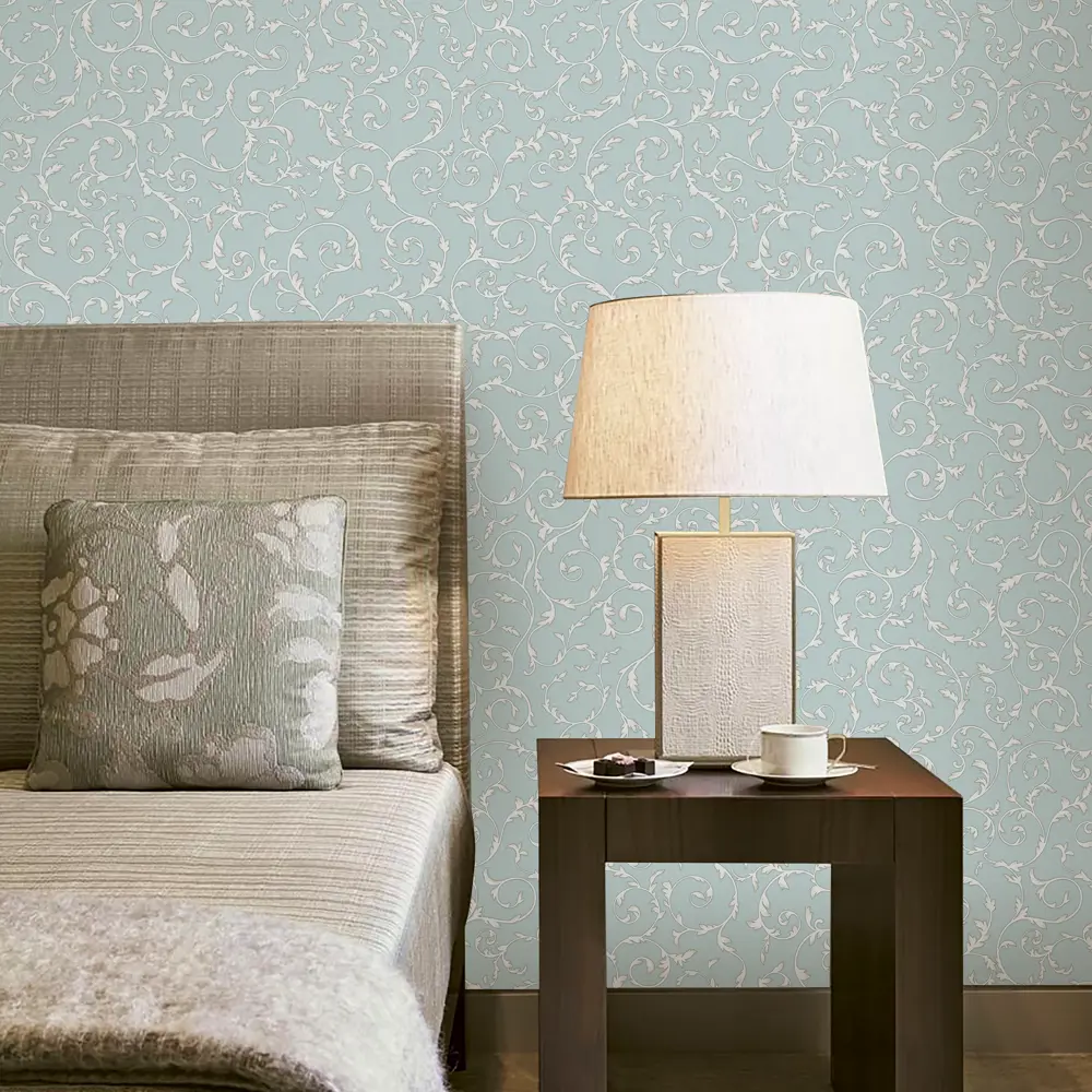 Обои флизелиновые Euro Decor Chloe зелёные 1.06 м 6007-10 Santreyd STLM-2188261 - Вид №2