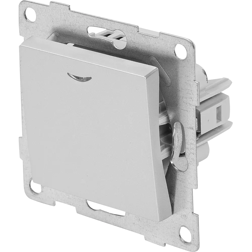 GUSI Electric — встраиваемый выключатель с индикацией в серебристом исполнении 83864225 Ugra STLM-0045160