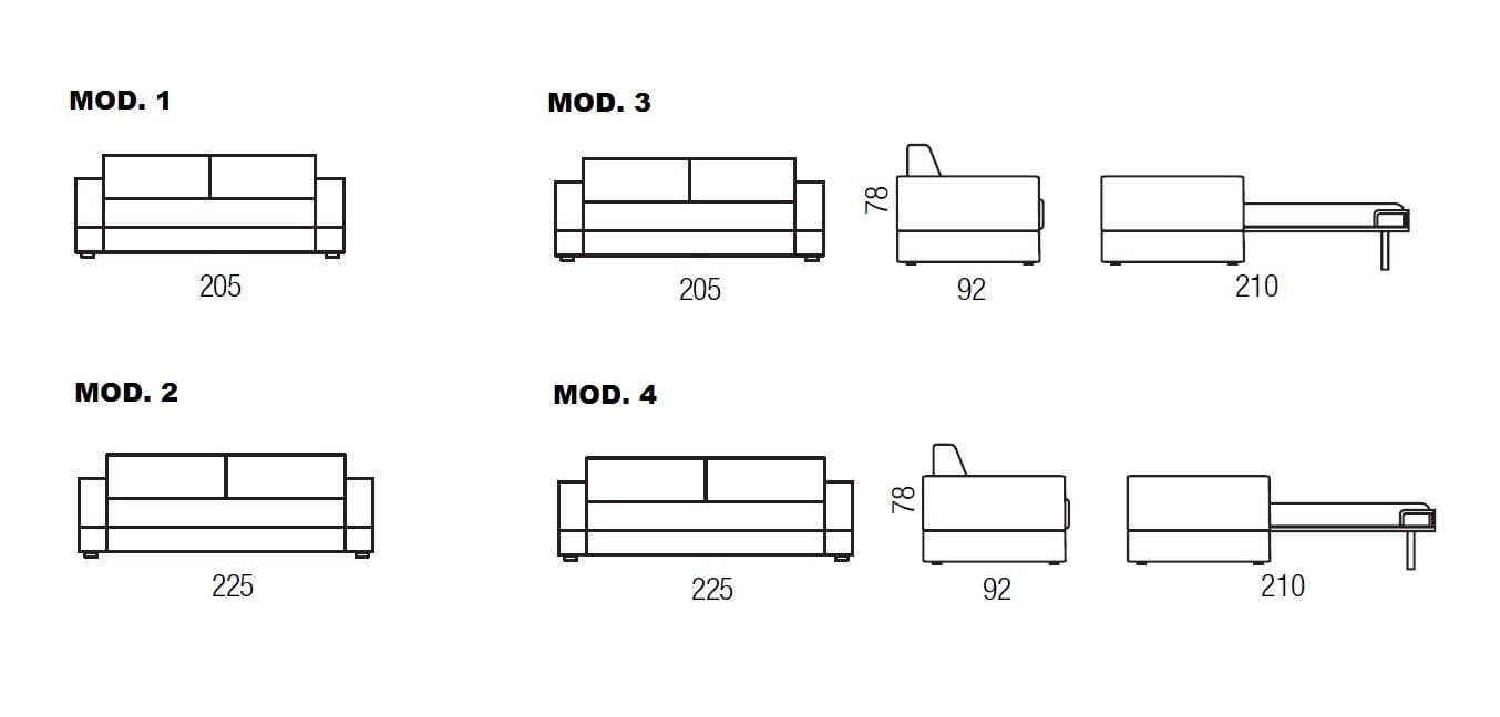 Двуспальный диван-кровать из ткани Milano Bedding BRIAN ARCH-00083856 - Вид №7