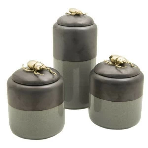 Ваза керамическая серая 34 см "Скарабей" UNICO ДИЗАЙНЕРСКИЕ 255449 Серый;черный