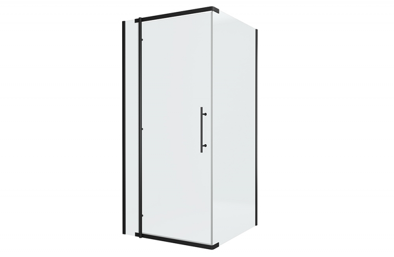 Душевое ограждение (без поддона) 900*900*1950 Стекло 8мм easy clean BLACKLINE BS090.3113A bravat  - Вид №2