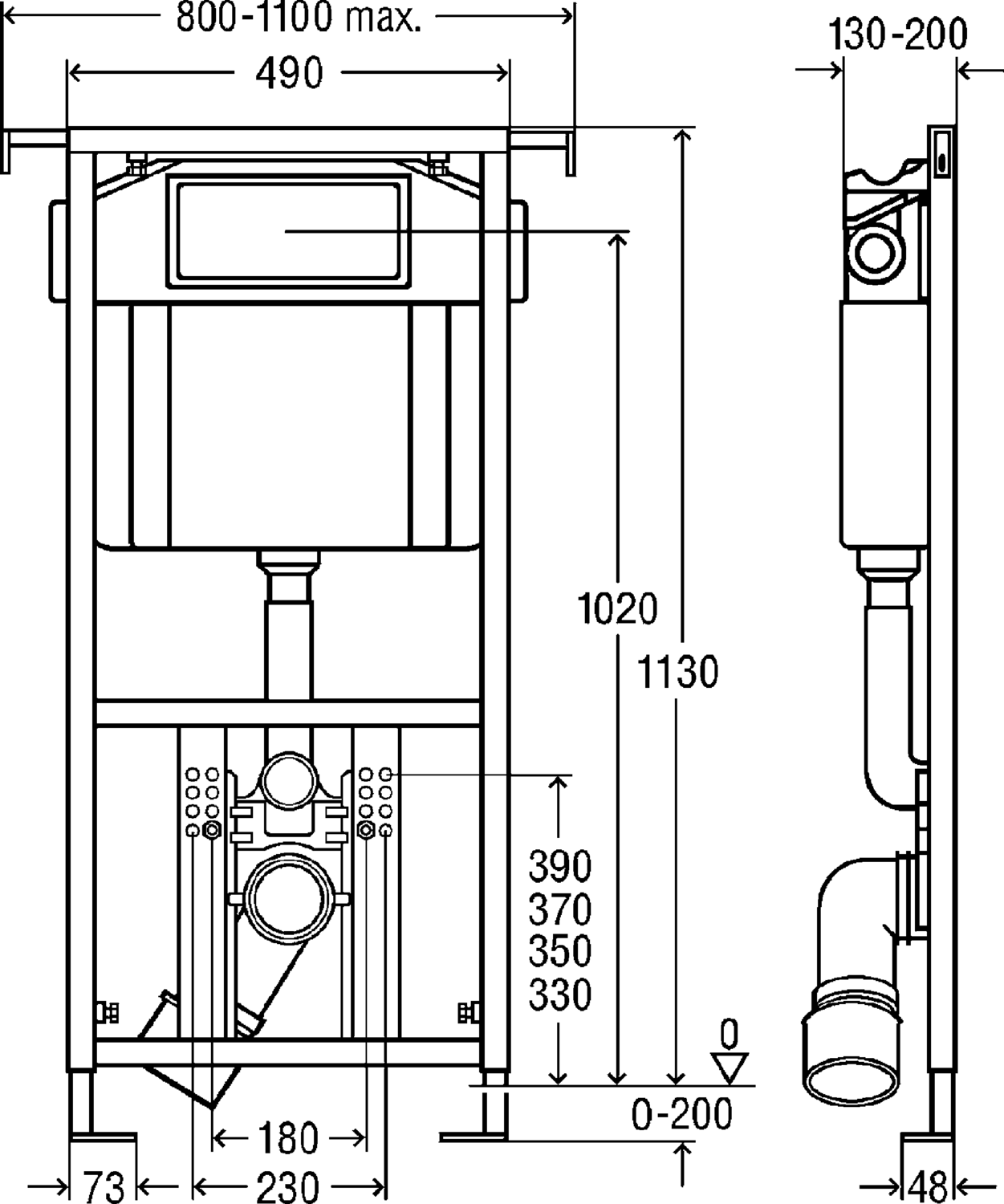 Системная техника  Viegaswift, Steptec, Viega Eco Plus, Viega Mono, панели смыва и принадлежности  T3 Viega Eco Plus  Элементы для унитазов VIEGA 622 176 Модель 8136.2 Santreyd  - Вид №2