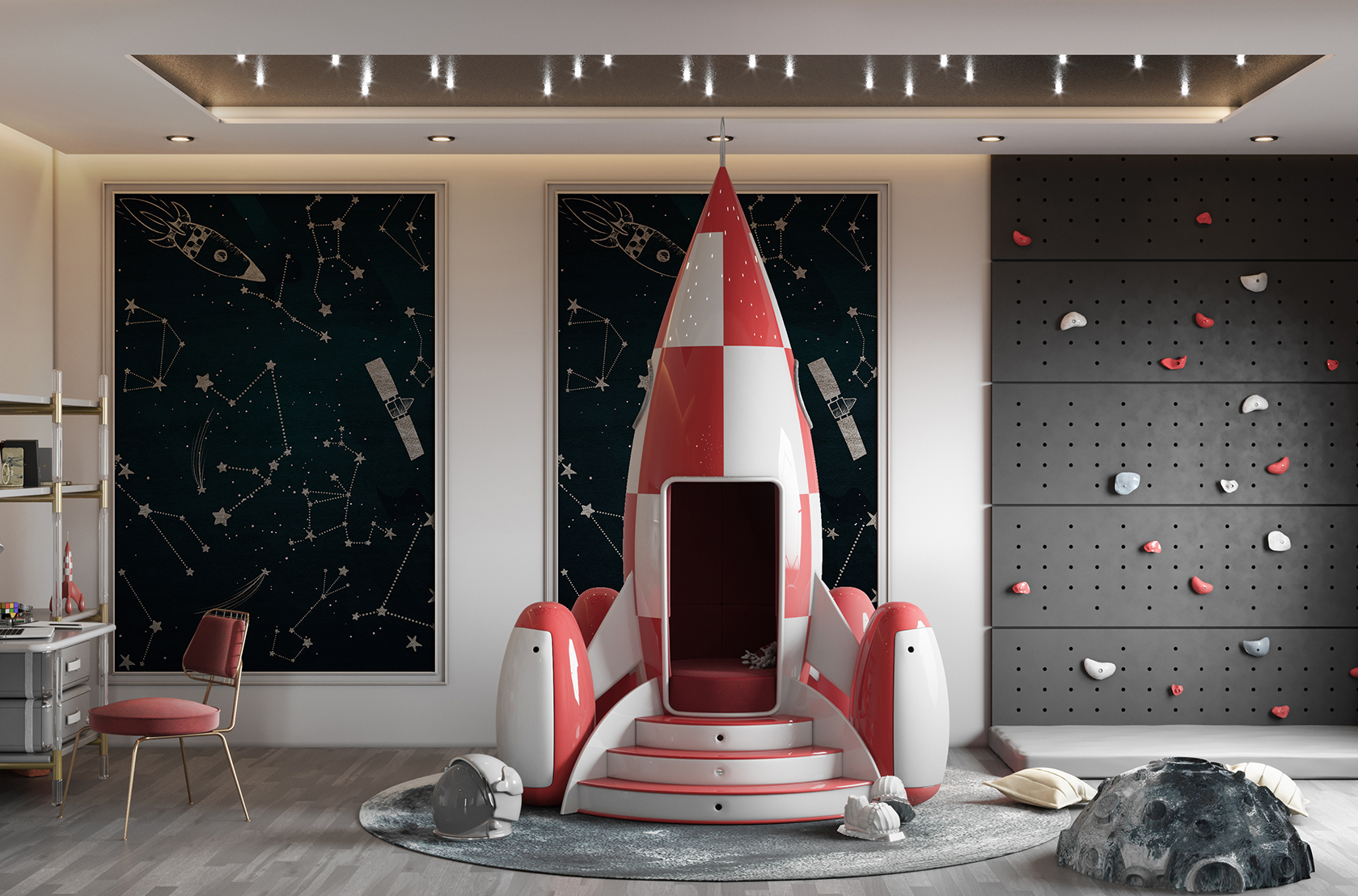 CIST754 Детское мягкое кресло Рокки Ракета Circu  - Вид №6