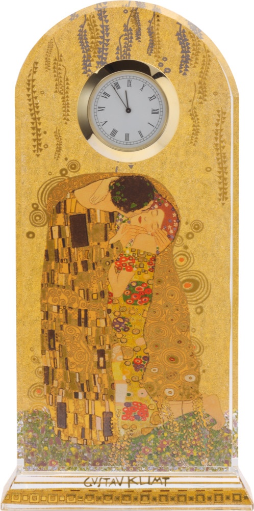 10532560 Goebel Часы 23см "Поцелуй" Климт Стекло 